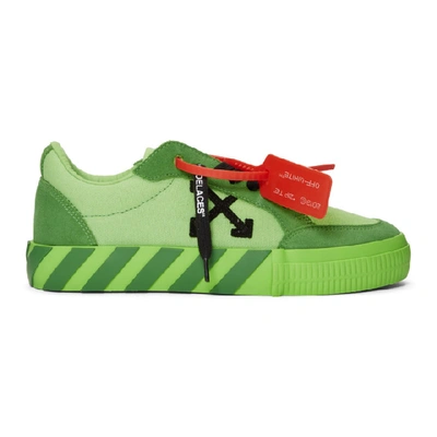 Off-white Ssense Exclusive Green Low Vulcanized Sneaker In 4010 Green