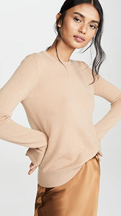 Theory Cashmere Pullover In Camel