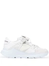 Leather Crown Panelled Leather Trainers In White