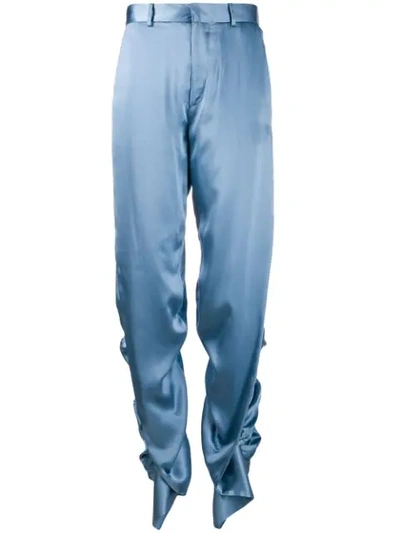 Y/project Gathered Trousers In Blue