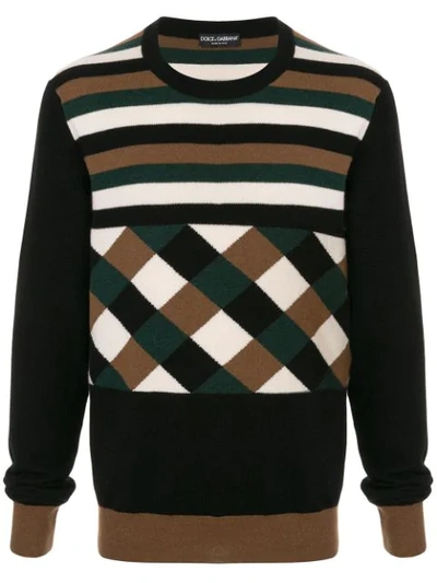 Dolce & Gabbana Crew Neck Jumper In Brown