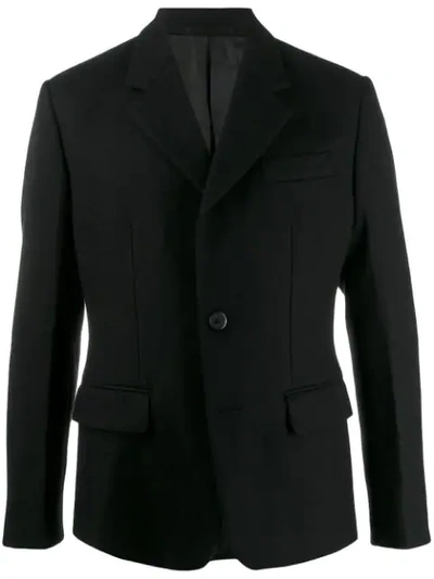 Prada Fitted Suit Jacket In Black