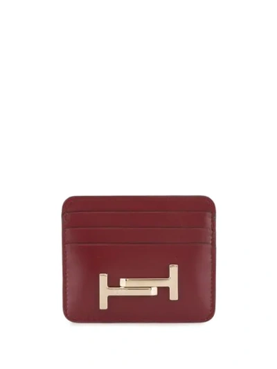 Tod's Double T Cardholder In Red