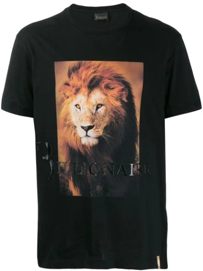 Billionaire T-shirt Mit Löwen-print In Black