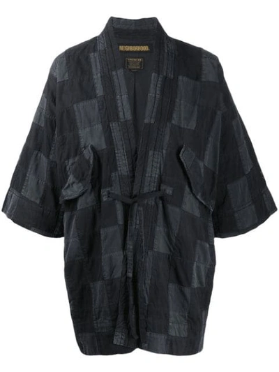 Neighborhood Kimono Style Coat In Black