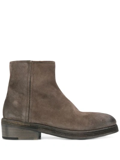Marsèll Suede Ankle Boots In Brown