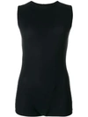 Maison Margiela Sleeveless Short Bodysuit In Black