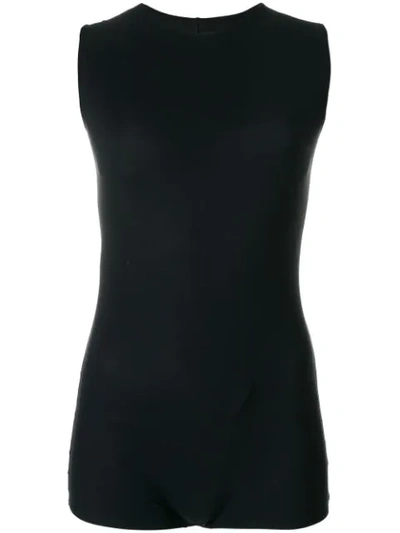 Maison Margiela Sleeveless Short Bodysuit In Black