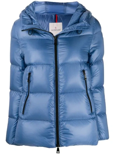 Moncler Zip-front Puffer Jacket In Blue