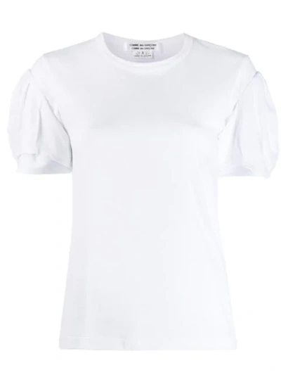 Comme Des Garçons Comme Des Garçons Puff Sleeve T-shirt In White