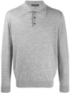 Prada Gestricktes Poloshirt In Grey