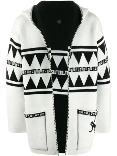 Alanui Reversible Crazy Monkey Cardigan In White