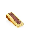 Saks Fifth Avenue Men's Collection Goldtone Alligator Money Clip In Cognac Gold