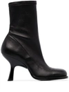 Simon Miller Black Stretch Boots Tee Heel Boots