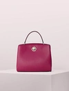 Kate Spade Medium Romy Twistlock Leather Satchel In Berry Blitz