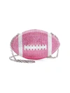 Judith Leiber Game Day Football Pigskin Crystal Clutch In Rose