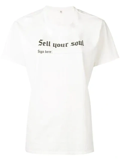 R13 'sell Your Soul' T-shirt In White