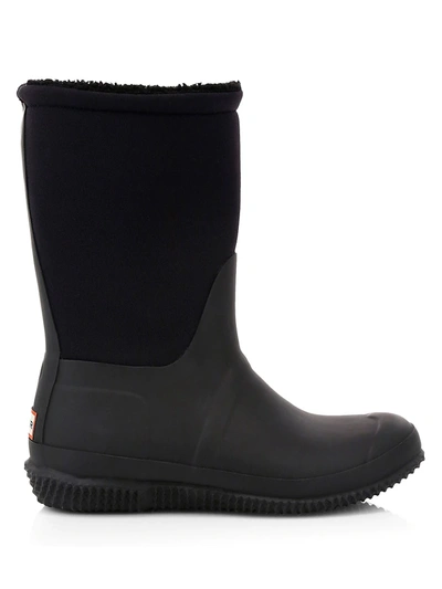 Hunter Original Faux Sherpa-lined Boots In Black
