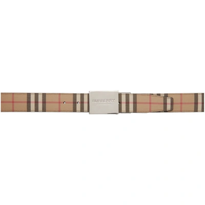 Shop Burberry Unisex Plain Leather Long Belt Logo Outlet Belts