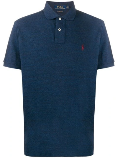 Polo Ralph Lauren Contrast Logo Polo Shirt In Blue