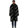 Balenciaga Oversized Faux Fur Car Coat In Black