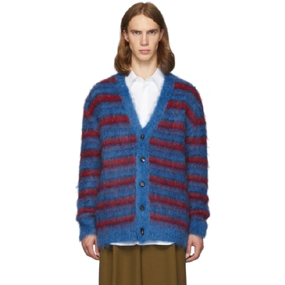 Marni Knitted Cardigan In Blue