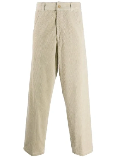 Haider Ackermann Workwear Cotton-corduroy Straight-leg Pants In Beige