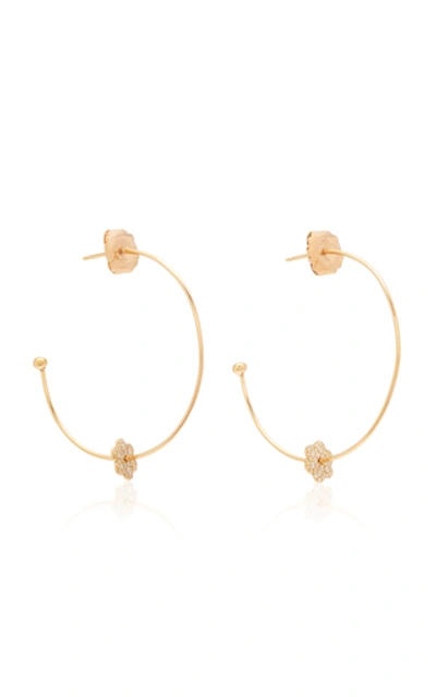 Ashley Mccormick Amelie 18k Gold And Diamond Hoop Earrings