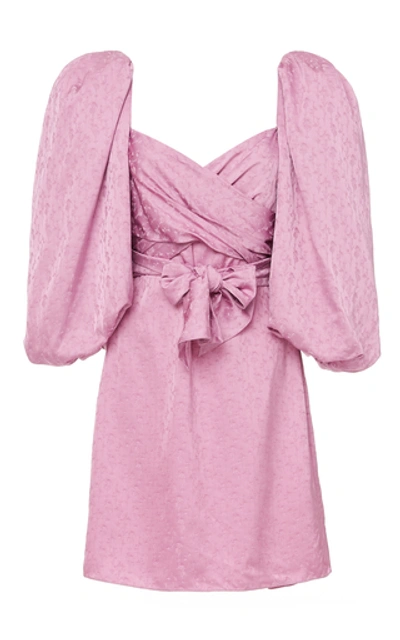 Johanna Ortiz Exclusive Midnight Promises Satin-jacquard Dress In Pink