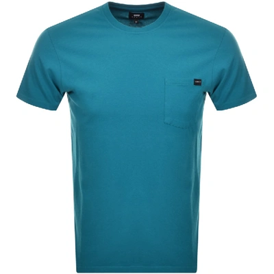 Edwin Crew Neck Pocket T Shirt Blue