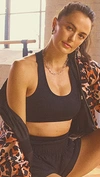 All Access Front Row Stretch Sports Bra In Black