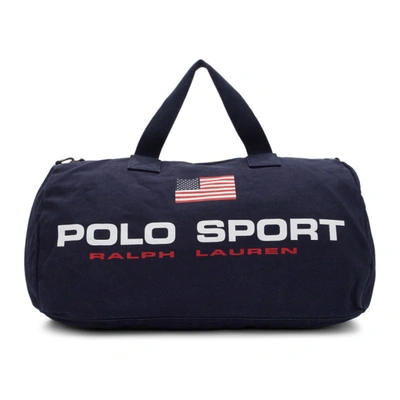 Polo Ralph Lauren Polo Sport Canvas Duffel Bag In Navy