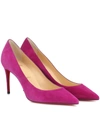 Christian Louboutin Kate Red Sole Suede Pumps In Violet