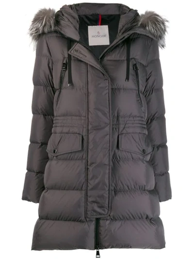 Moncler Aphroti Detachable Fur-trim Hooded Puffer Coat In 926 Grey