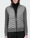 Canada Goose Hybridge Knit Puffer-front Jacket In Iron Gray
