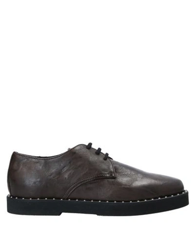 Pinko Lace-up Shoes In Dark Brown