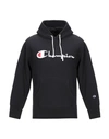 Champion Graphic Hooded Sweatshirt In Black