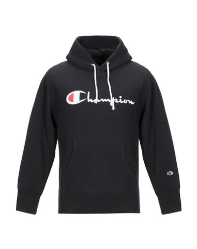 Champion Graphic Hooded Sweatshirt In Black