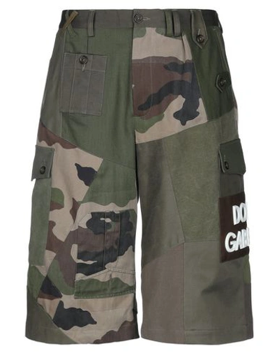 Dolce & Gabbana Shorts & Bermuda Shorts In Military Green