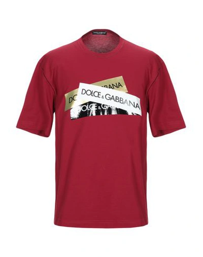 Dolce & Gabbana T-shirts In Maroon