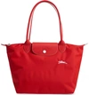 Longchamp Le Pliage Club Small Shoulder Tote - Red In Vermillion