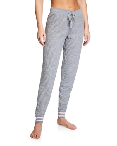 Pj Salvage Cozy Thermal Jogger Pants In Light Gray