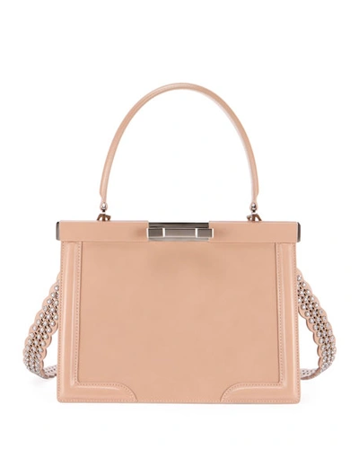 Alaïa Cecile Small Framed Top Handle Bag In Blush
