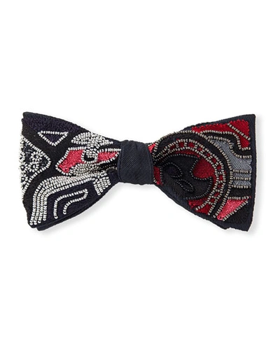 Title Of Work Funquest Eye Beaded Bowtie In Navy