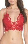 Free People Intimately Fp Adella Longline Bralette In Dark Pink