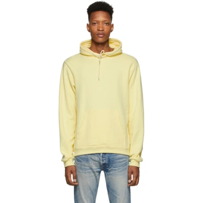 John Elliott Beach Loopback Cotton-jersey Hoodie In Pollen