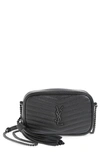 Saint Laurent Mini Lou Quilted Leather Crossbody Bag In Noir/noir