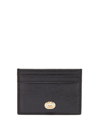 Gucci Morpheus Leather Cardholder In Black