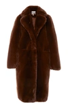 Apparis Sophie Faux Fur Coat In Brown