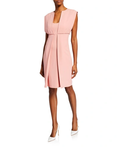 Armani Collezioni Emporio Armani Layered-look Sheath Dress In Pink